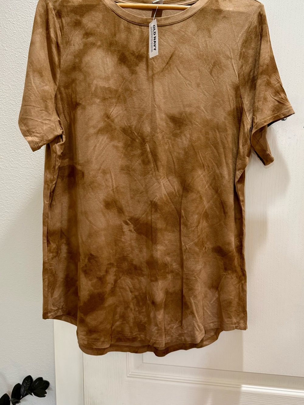 Old Navy Luxe Brown Tie-Dye Short Sleeve Tee Size Large Tall NWT